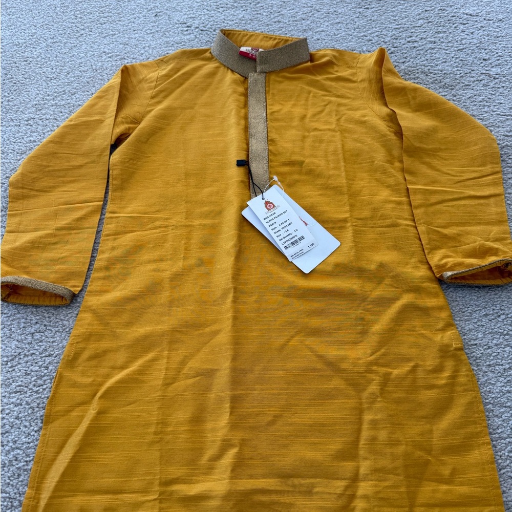 Mustard Yellow Long Sleeve Kurta
